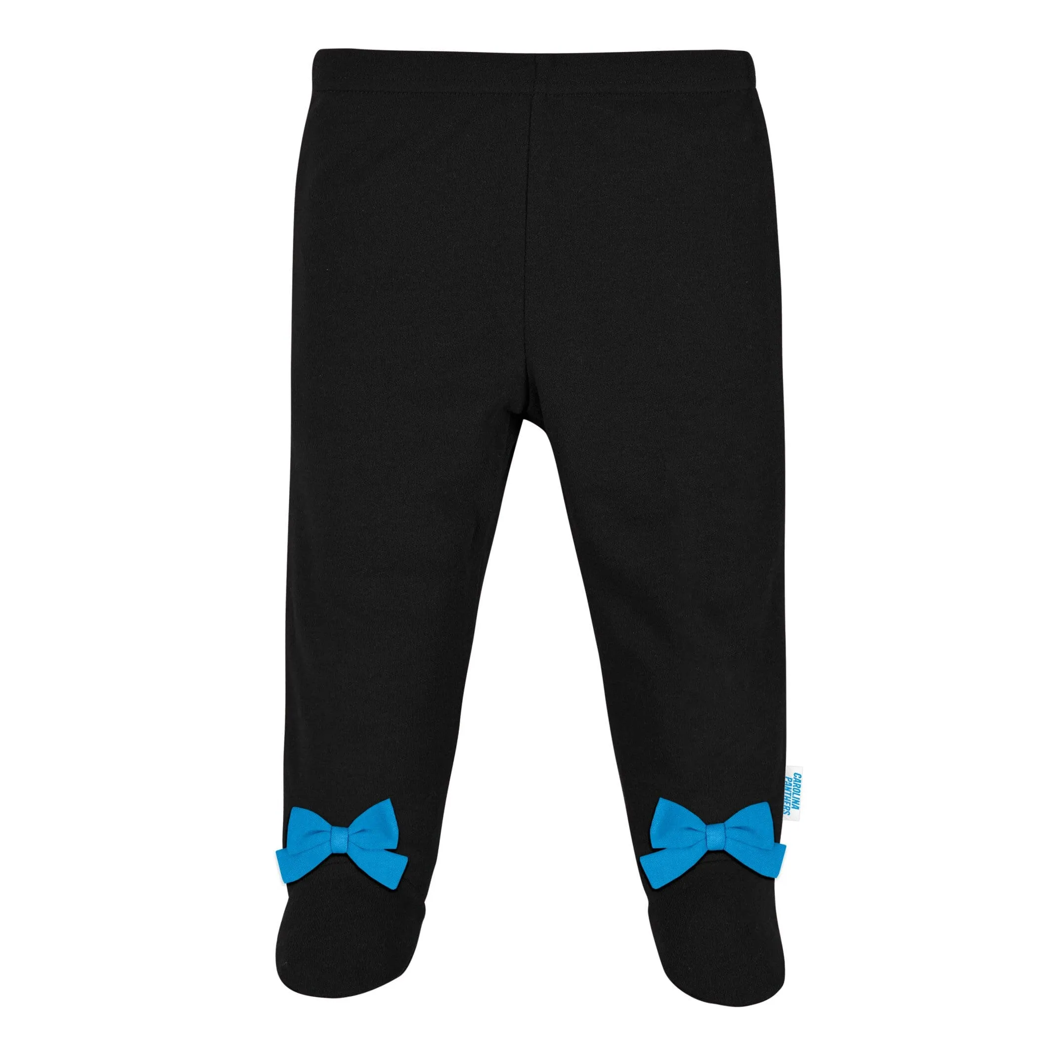 3-Piece Baby Girls Panthers Bodysuit, Footed Pant, & Cap Set