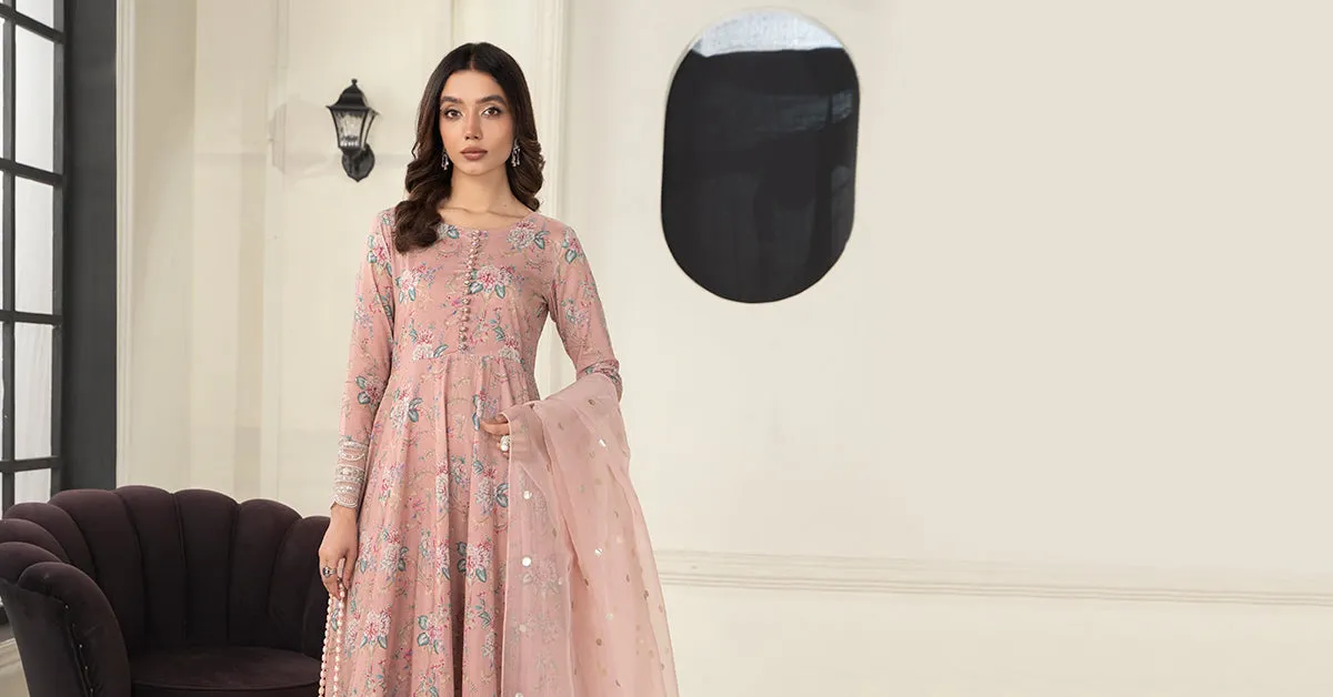 3 Piece Embroidered Lawn Suit | DW-EF24-131