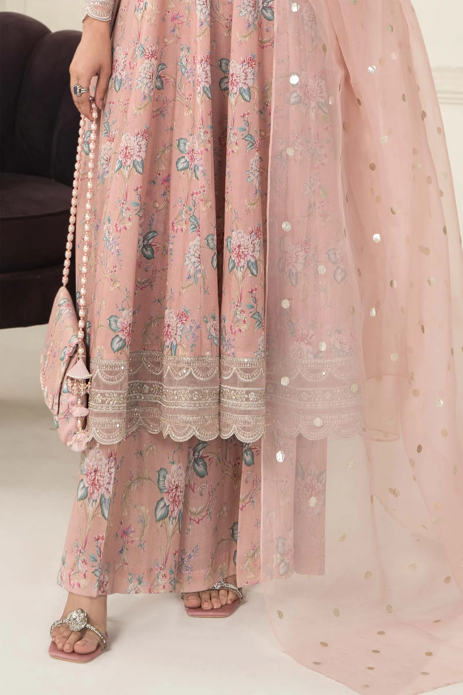 3 Piece Embroidered Lawn Suit | DW-EF24-131