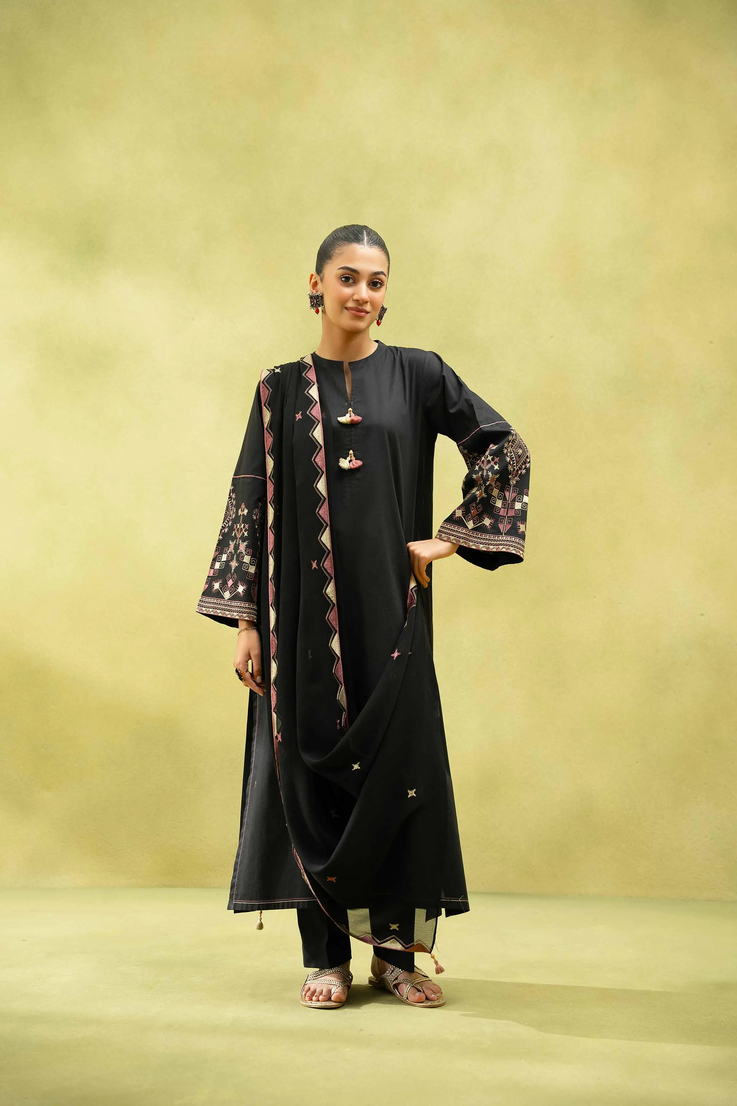 3 Piece - Embroidered Suit - PS25-55