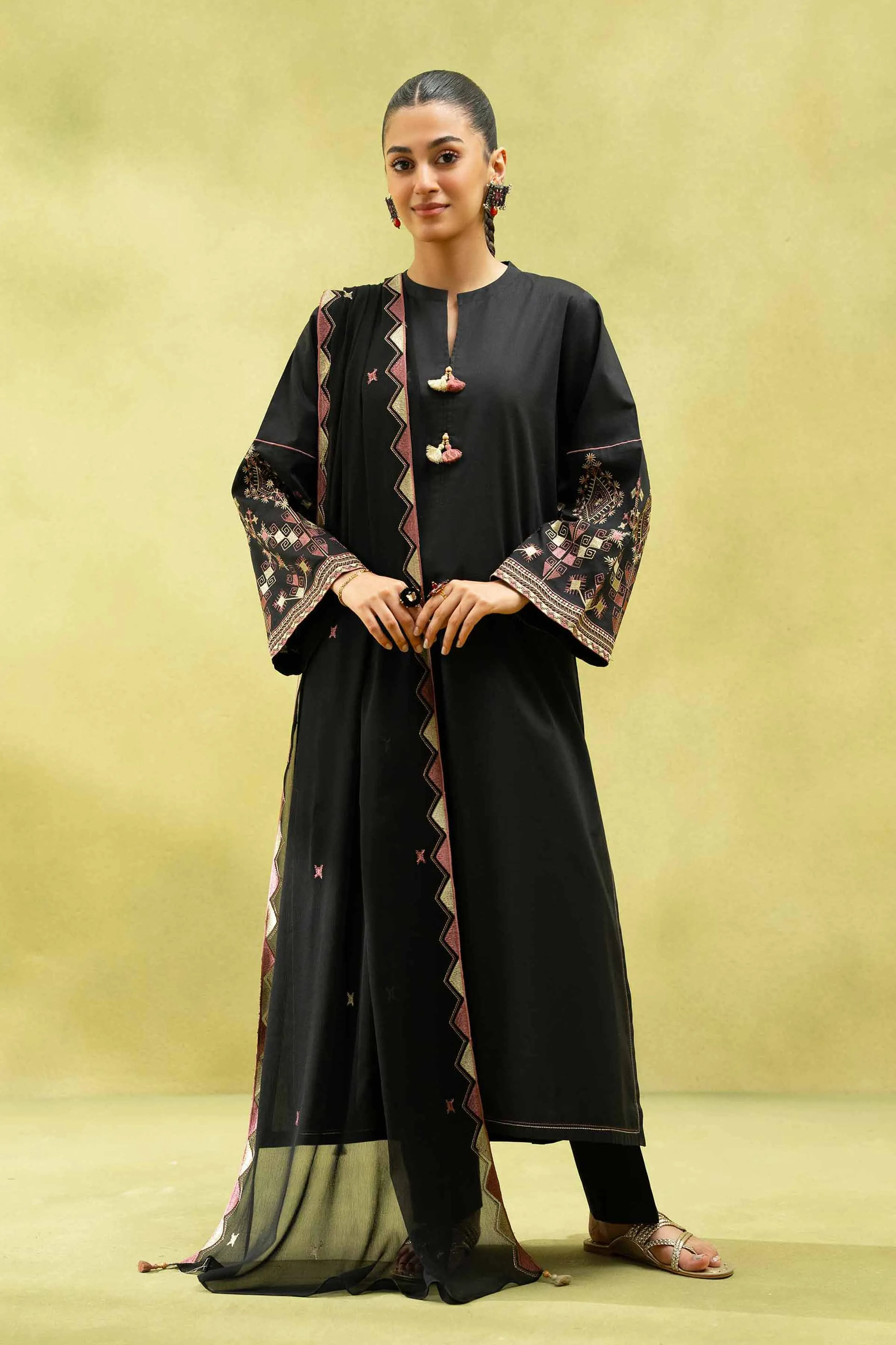 3 Piece - Embroidered Suit - PS25-55