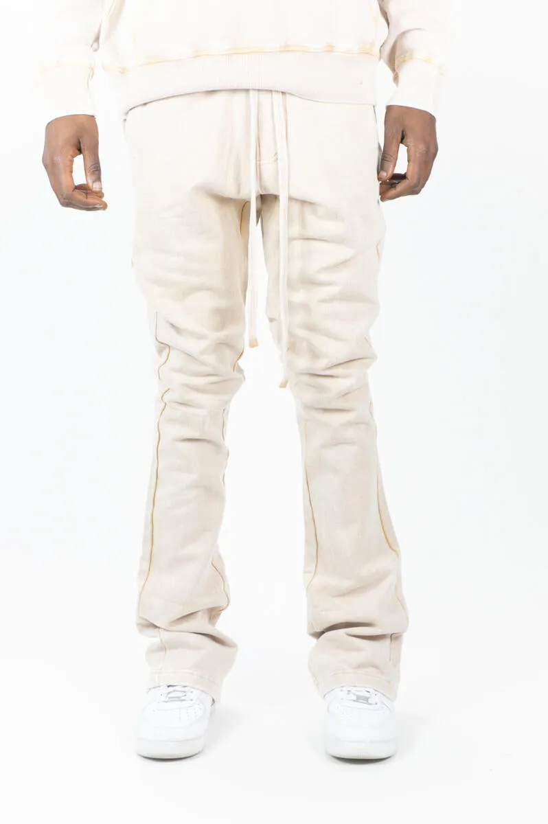 Acid Washed Fleece Stacked Pants | RINGSPUN