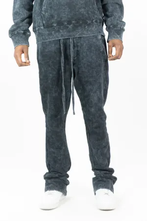 Acid Washed Fleece Stacked Pants | RINGSPUN