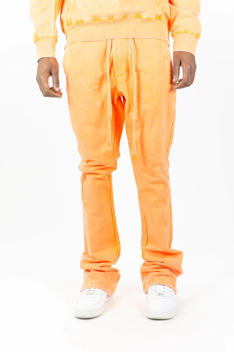 Acid Washed Fleece Stacked Pants | RINGSPUN