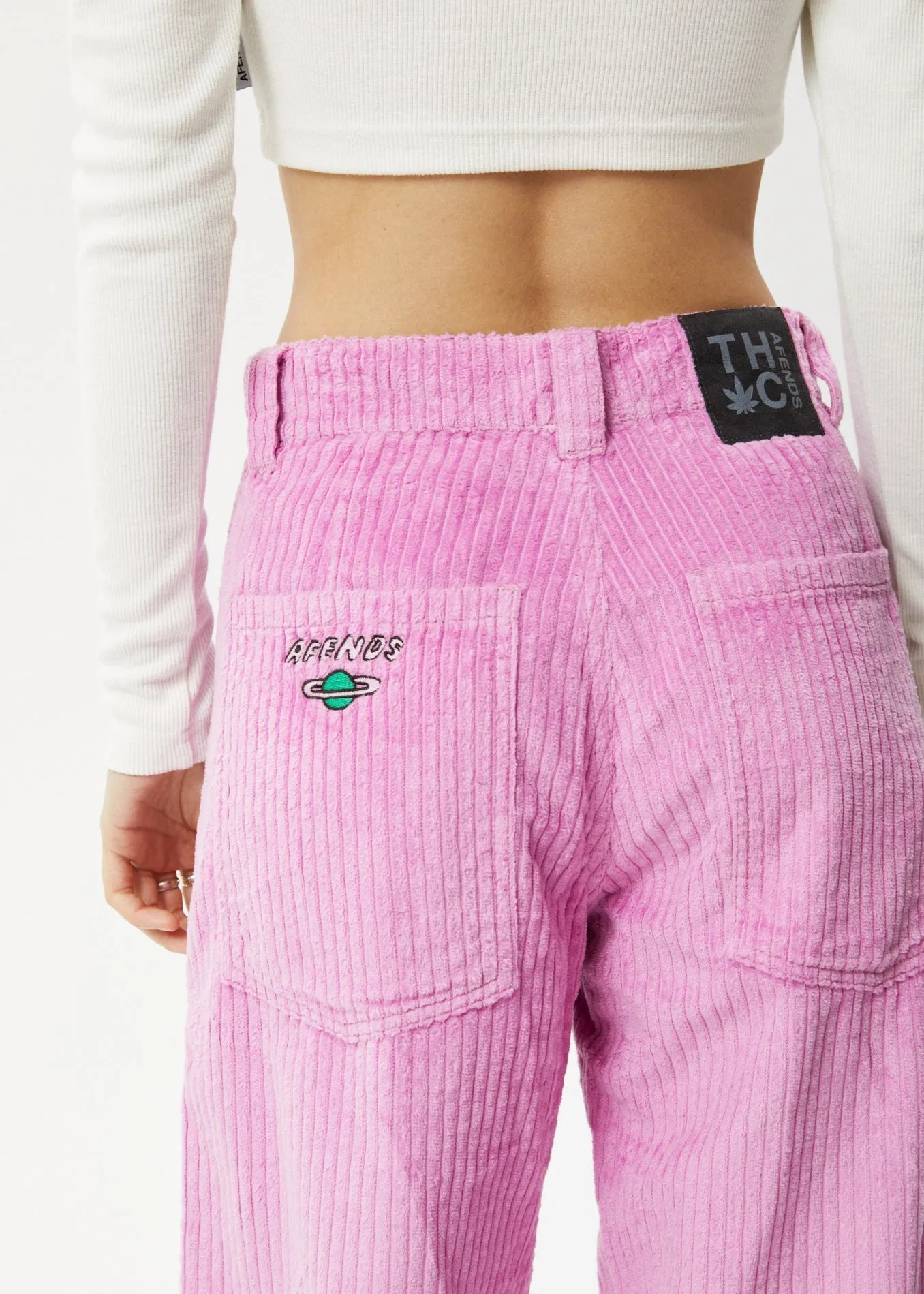 AFENDS Womens Day Dream - Corduroy Slouch Pants - Candy