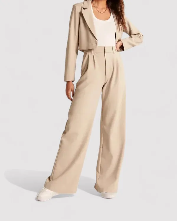 Ancien | Women's High-Waisted Flared Trousers