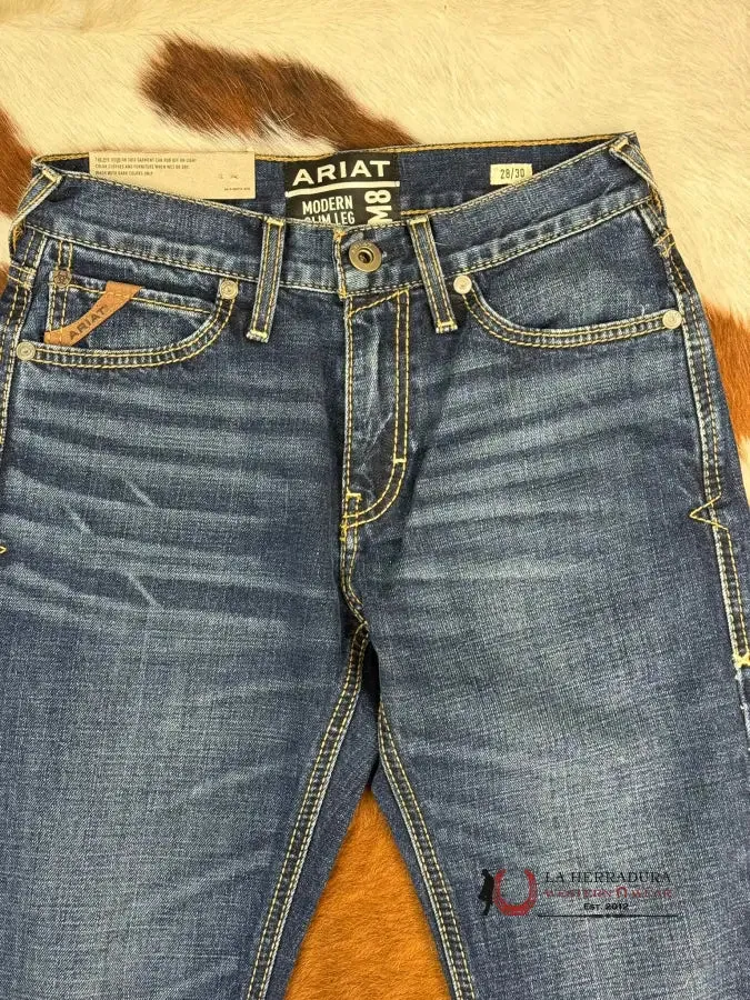 ARIAT MENS JEAN TORNADO M8 MODERN FIT SLIM LEG