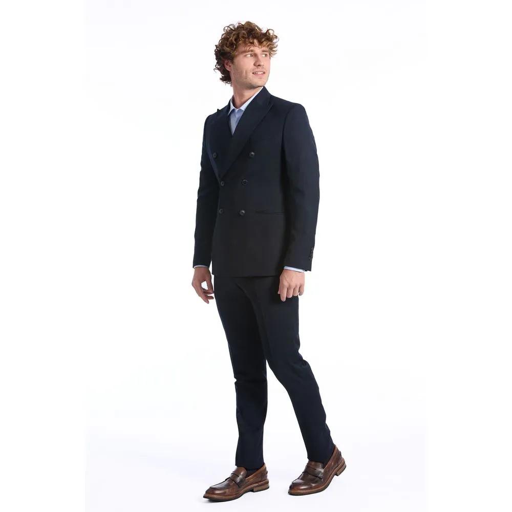 Baldinini Trend Blue Wool Men Suit