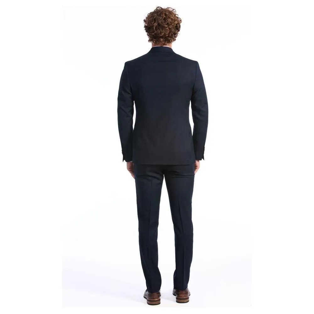 Baldinini Trend Blue Wool Men Suit