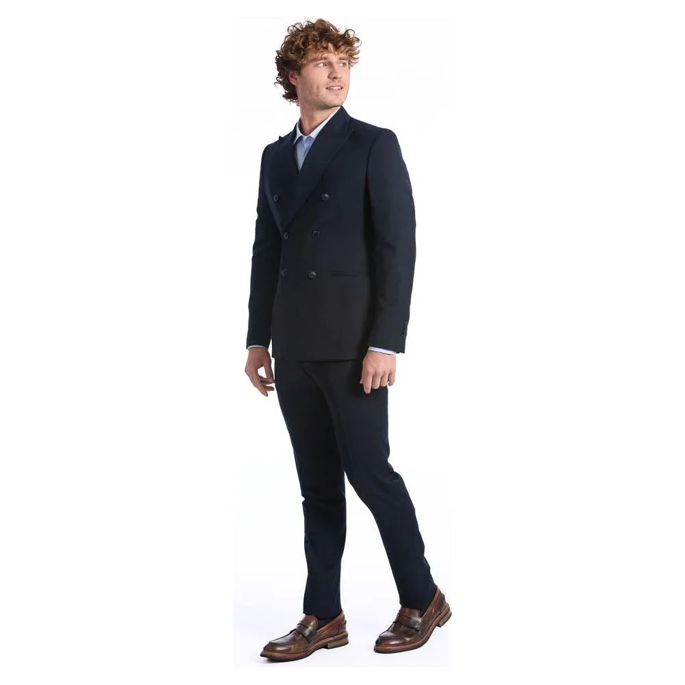 Baldinini Trend Blue Wool Men Suit