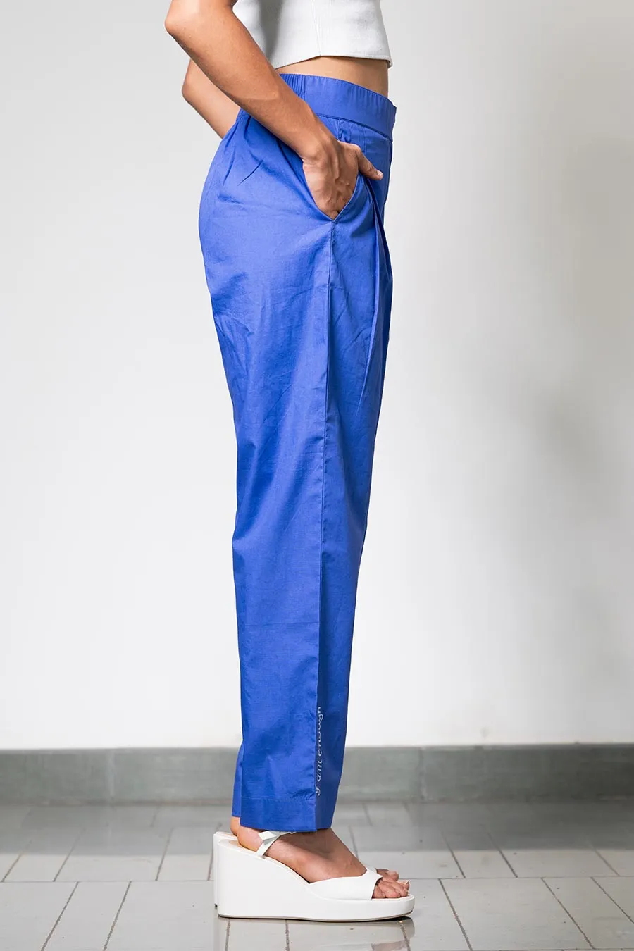 Blue Refined Pants