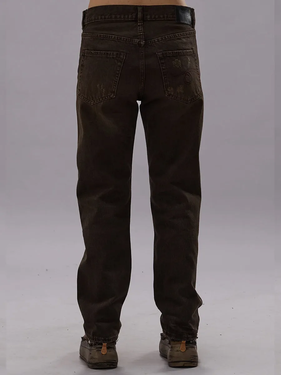 Boyfriend Jean in Vintage Chocolate Brown