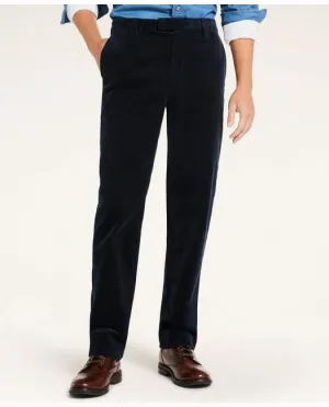 Brooks Brothers Men's Clark Straight-Fit Wide-Wale Corduroy Pants Dark Navy