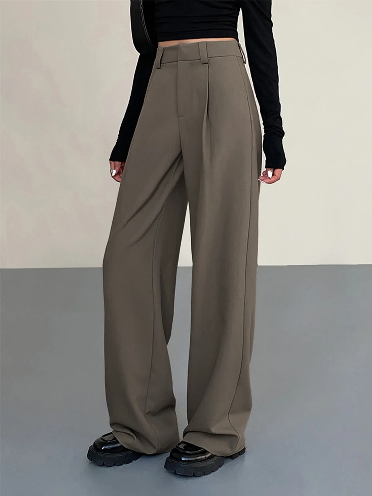 Business Casual Graceful Pleat Dress Pants