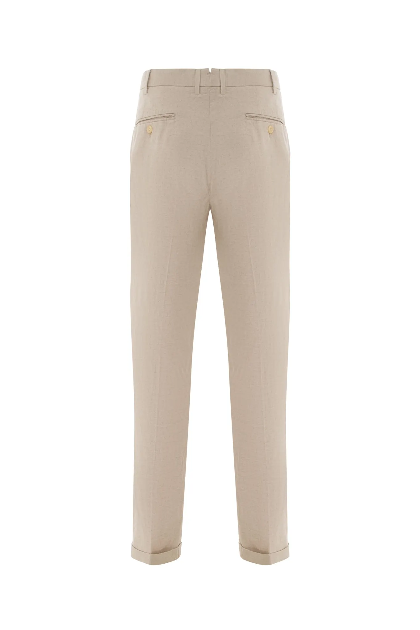 Comfort linen chino trousers