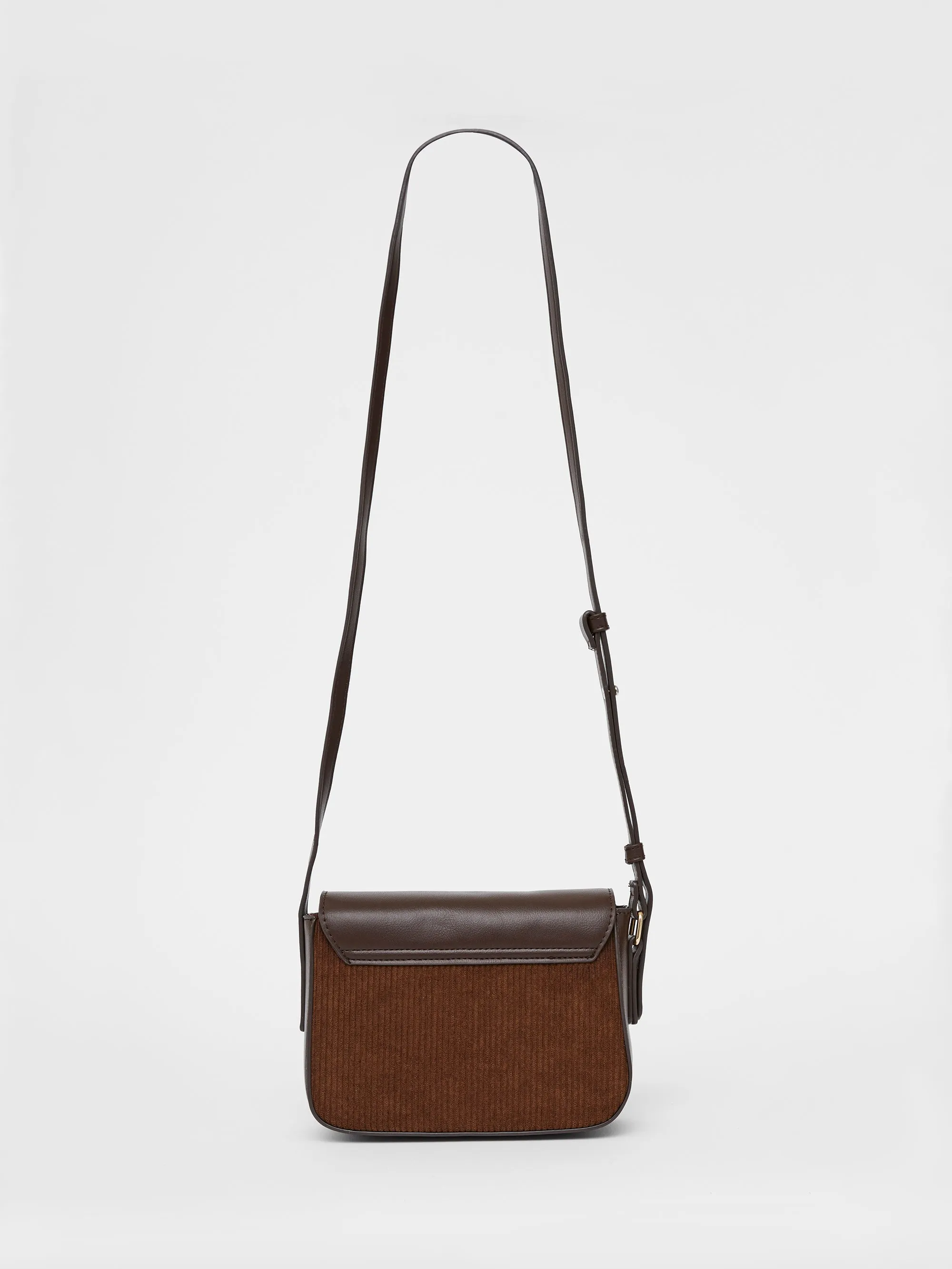 Cord Mix Shoulder Bag