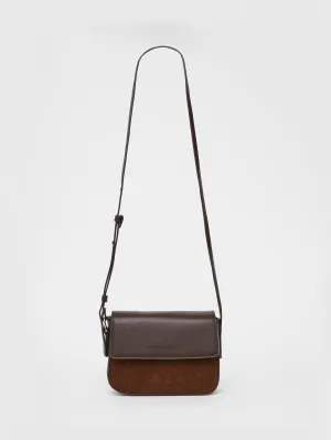 Cord Mix Shoulder Bag