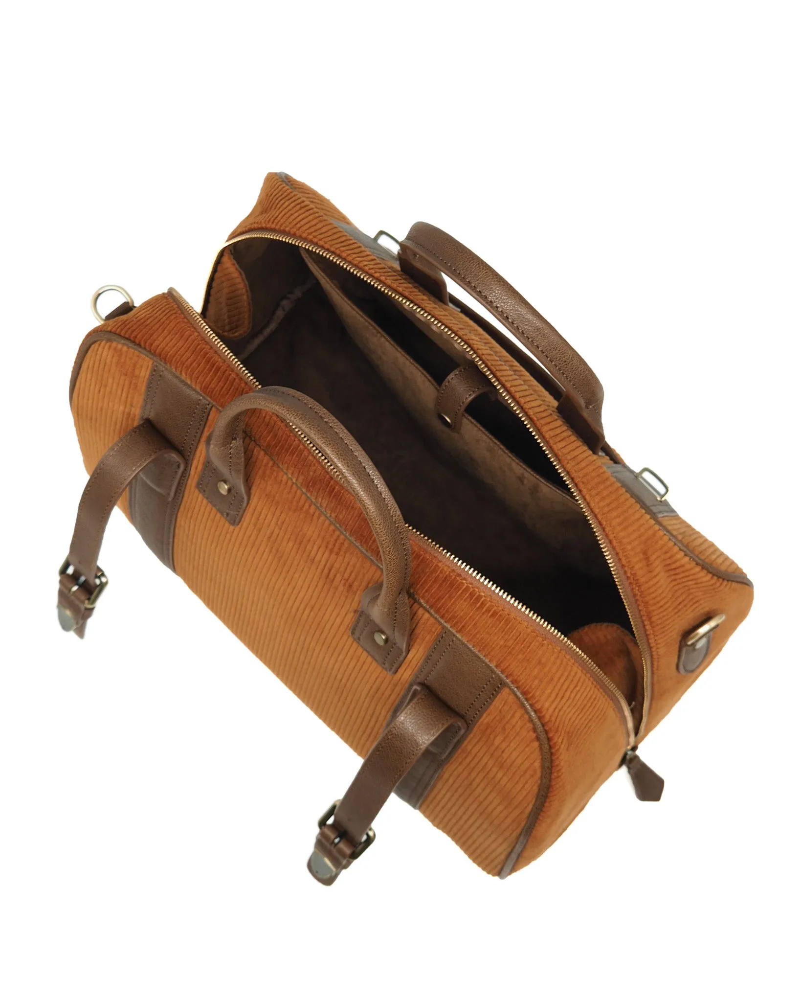 Corduroy Voyage Duffel (Umber/ Khaki)