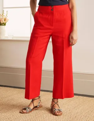 Cornwall Linen Trousers-Cherry Red