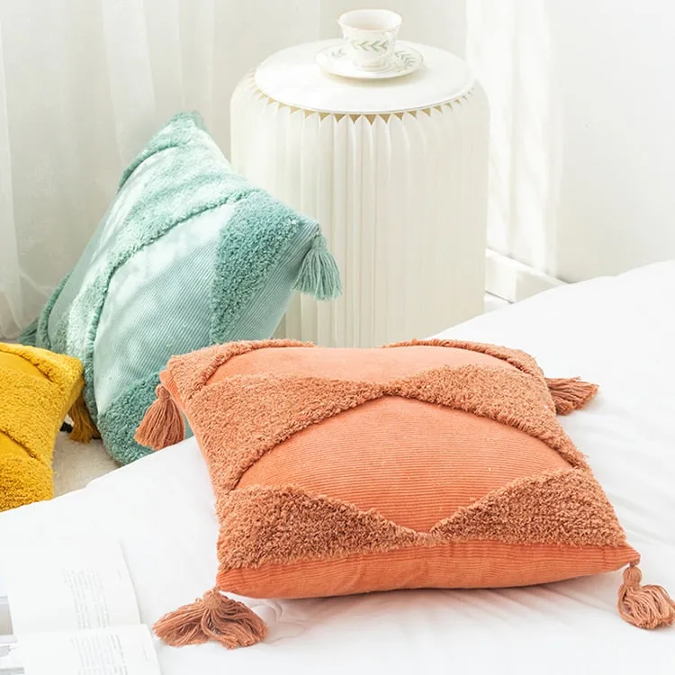 Cotton Corduroy Textured Pillow Cover