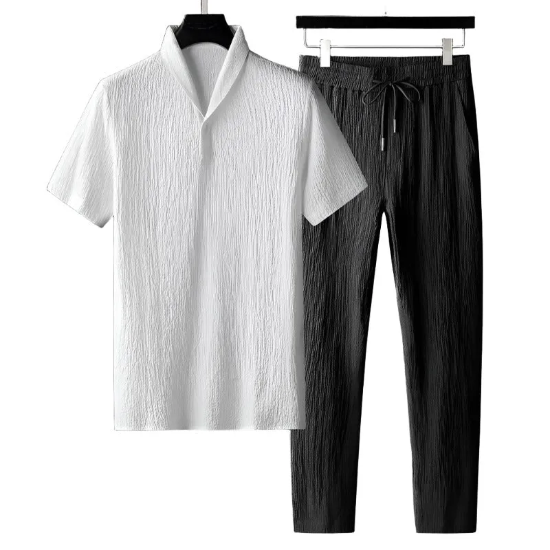 Cotton Polo & Pants Suit