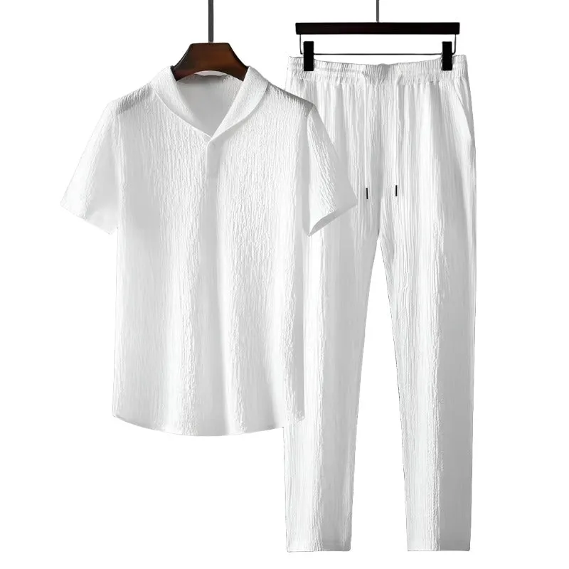 Cotton Polo & Pants Suit