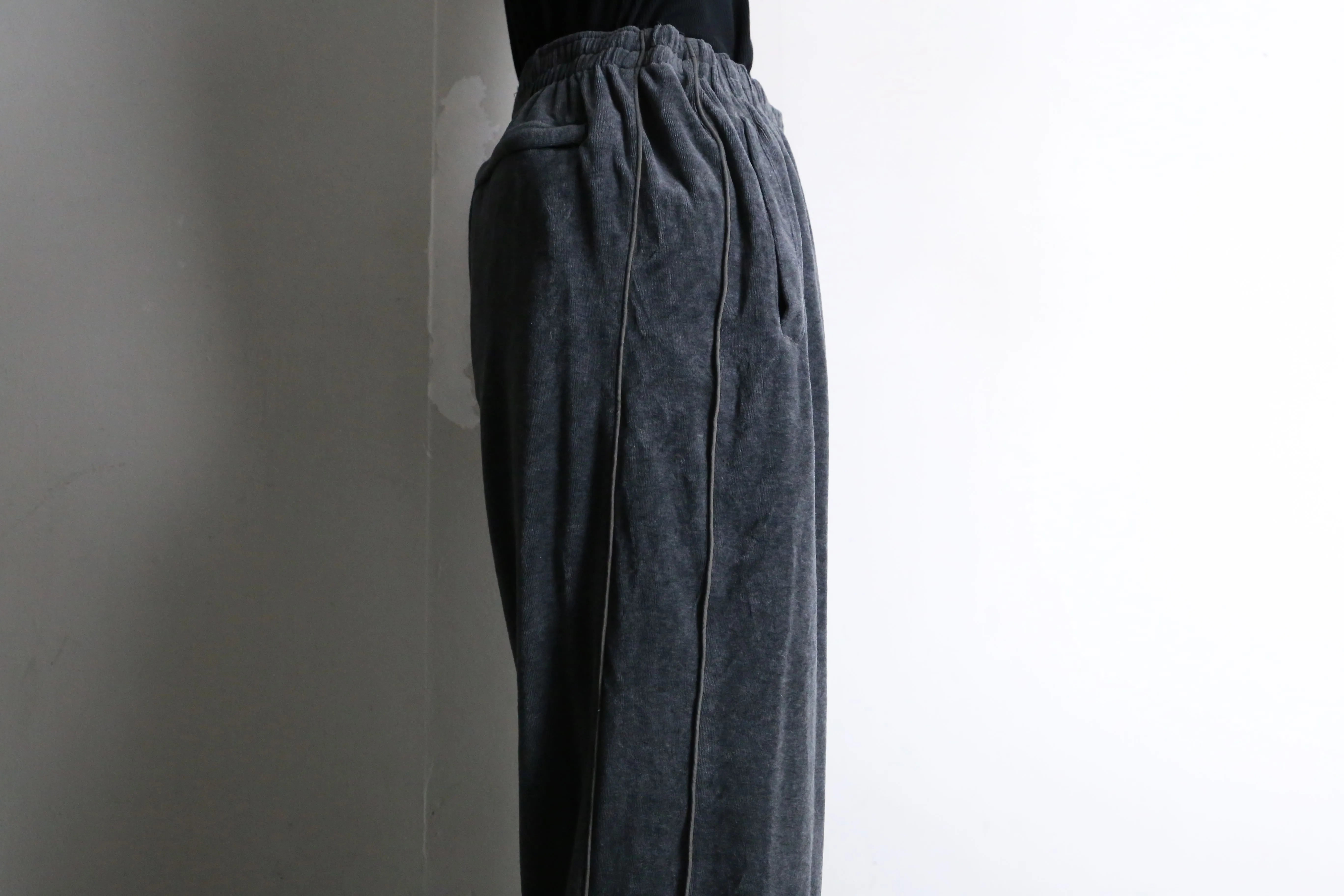 dark gray wide straight track pants