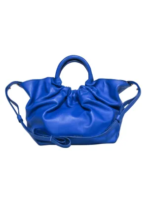 Demellier London - Royal Blue Ruched Top Mini Handbag