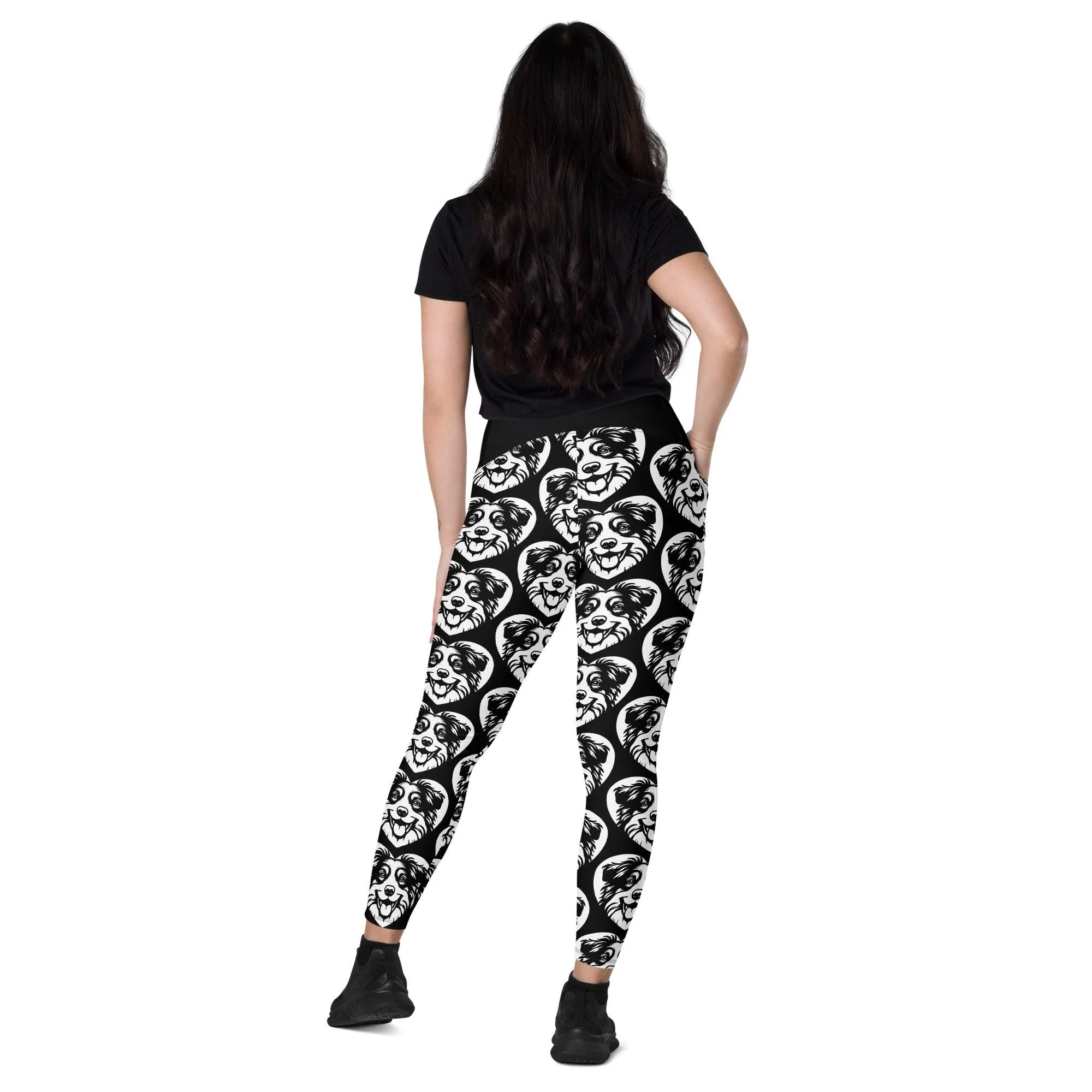 DOG BREED LEGGINGS with pockets - AMERICAN SHEPHERD MINIATURE - HERTTAHOUND