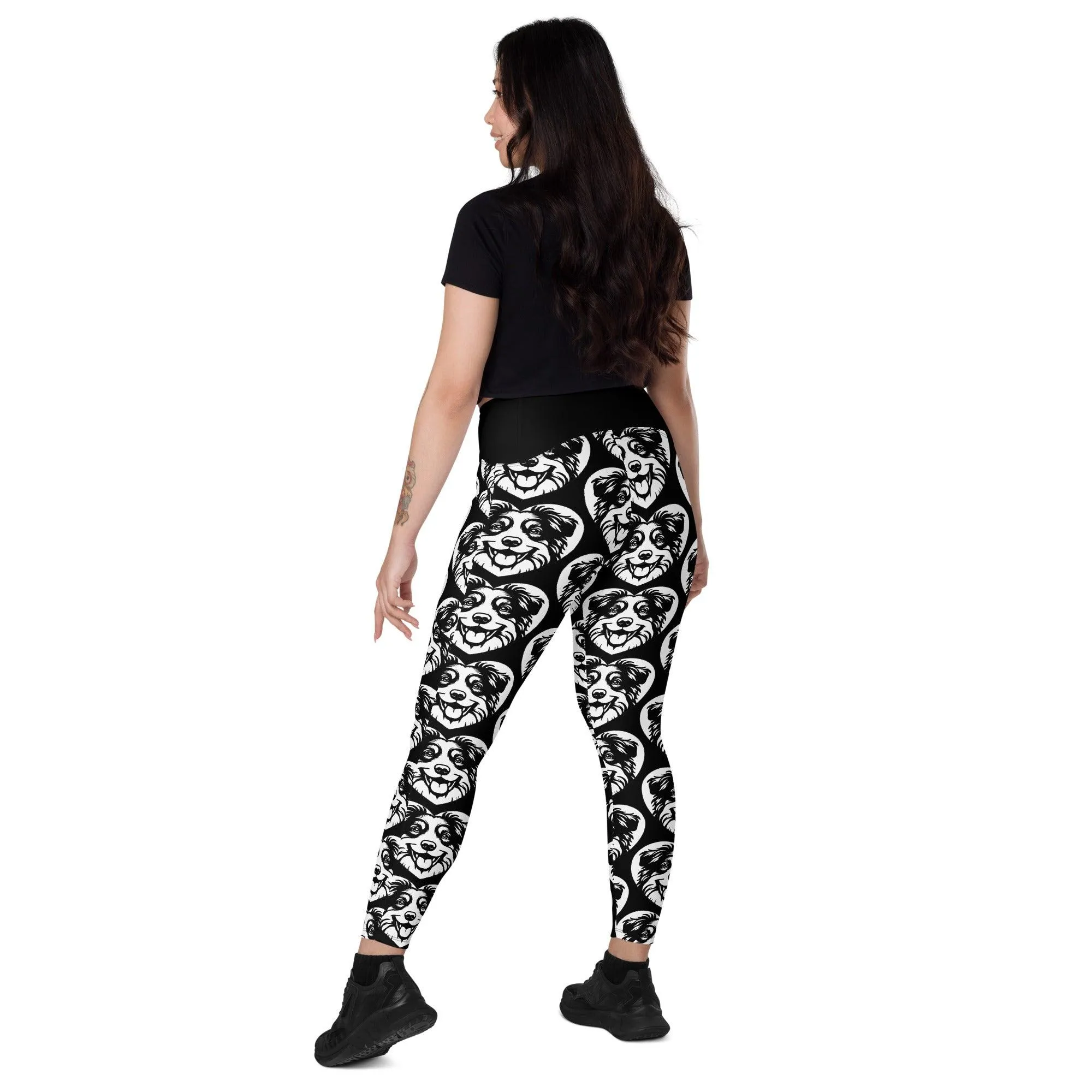 DOG BREED LEGGINGS with pockets - AMERICAN SHEPHERD MINIATURE - HERTTAHOUND