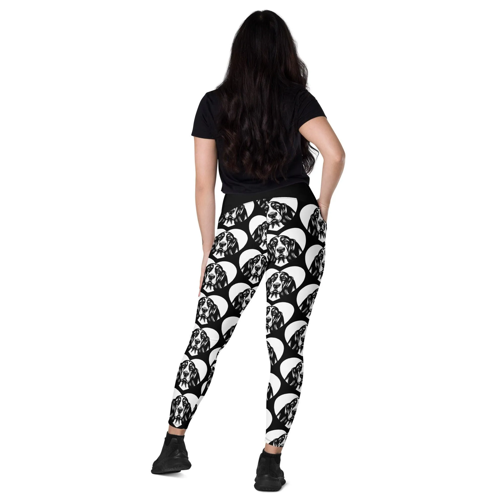 DOG BREED LEGGINGS with pockets - BASSET HOUND - HERTTAHOUND