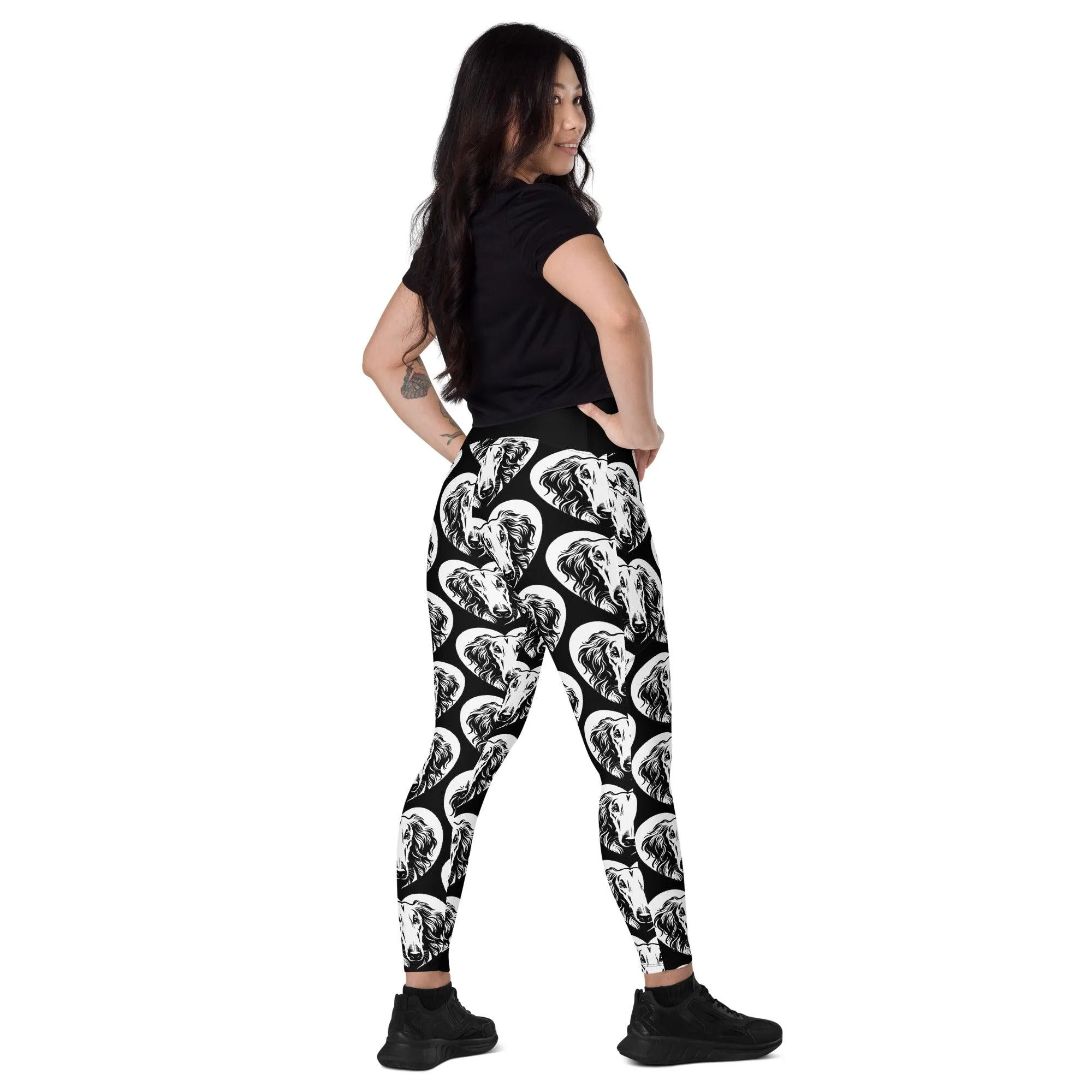 DOG BREED LEGGINGS with pockets - BORZOI - HERTTAHOUND