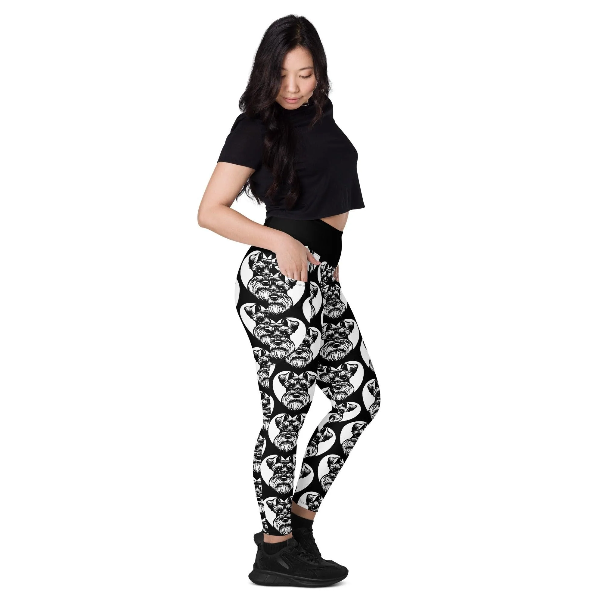 DOG BREED LEGGINGS with pockets - MINIATURE SCHNAUZER - HERTTAHOUND