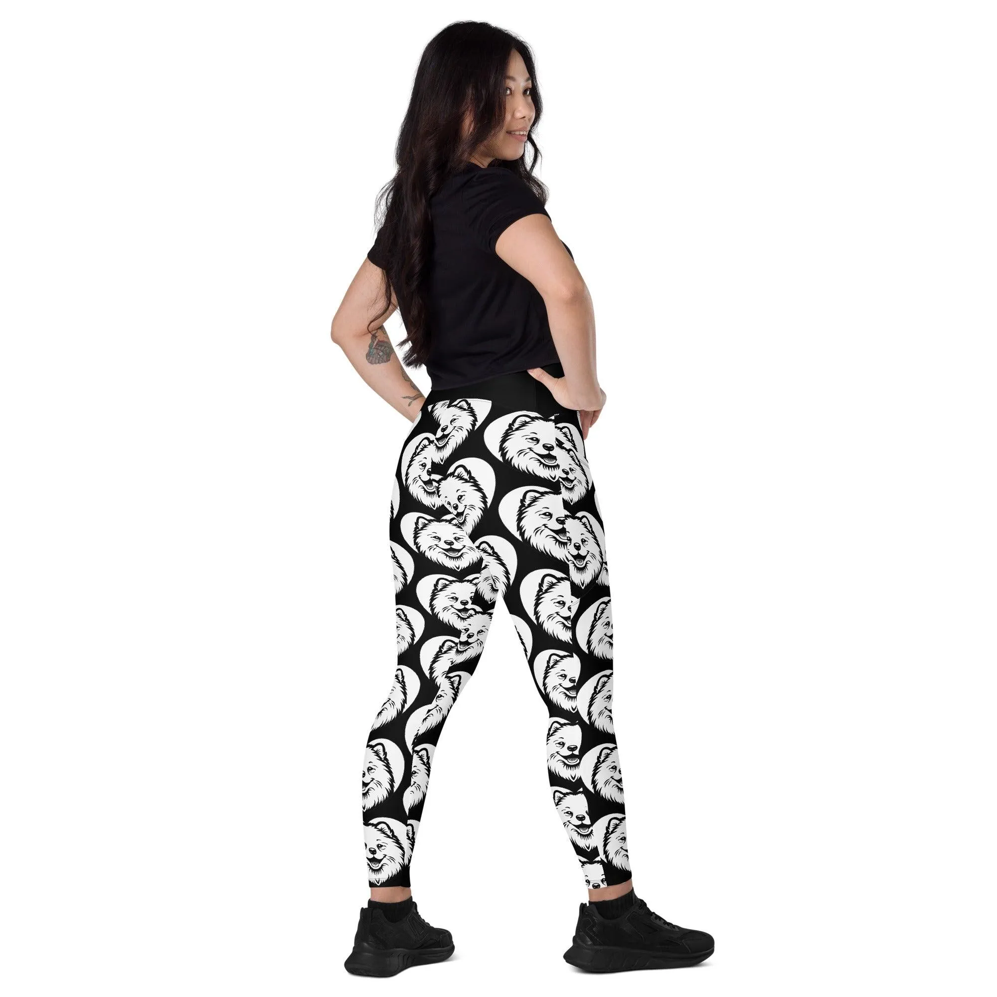 DOG BREED LEGGINGS with pockets - SAMOYED - HERTTAHOUND