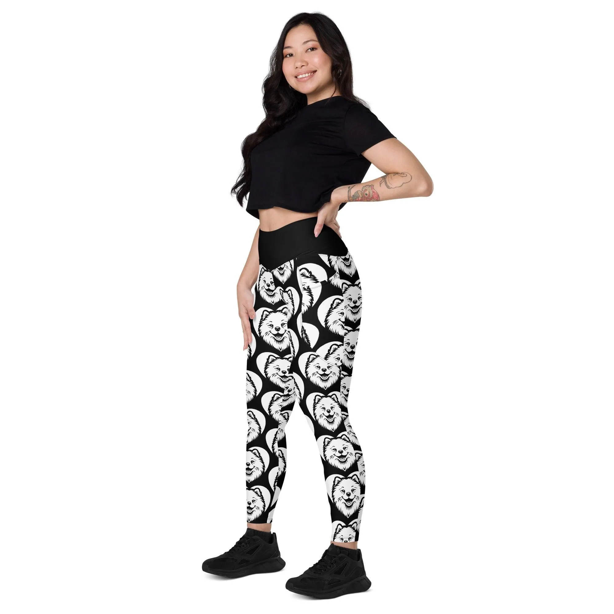 DOG BREED LEGGINGS with pockets - SAMOYED - HERTTAHOUND