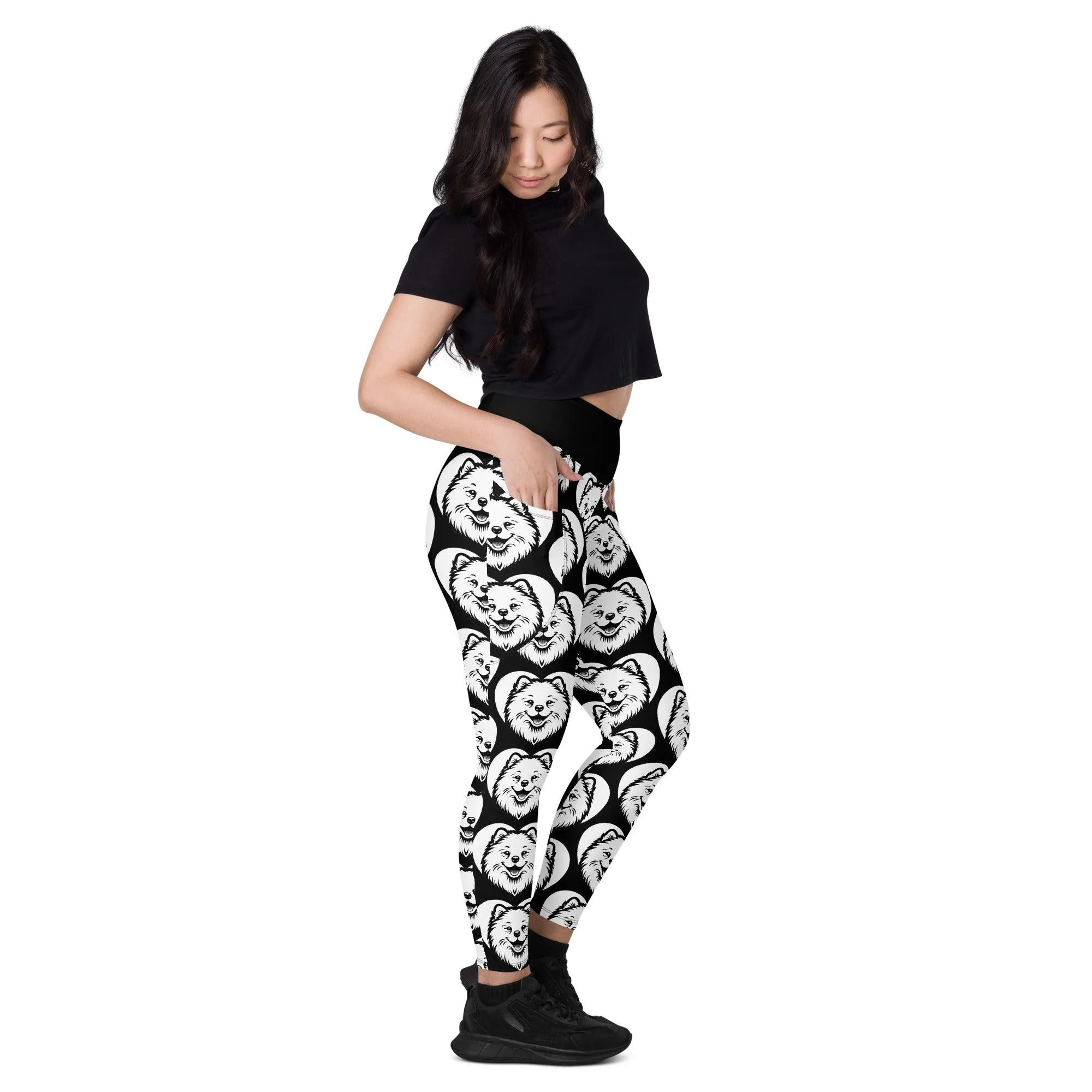 DOG BREED LEGGINGS with pockets - SAMOYED - HERTTAHOUND