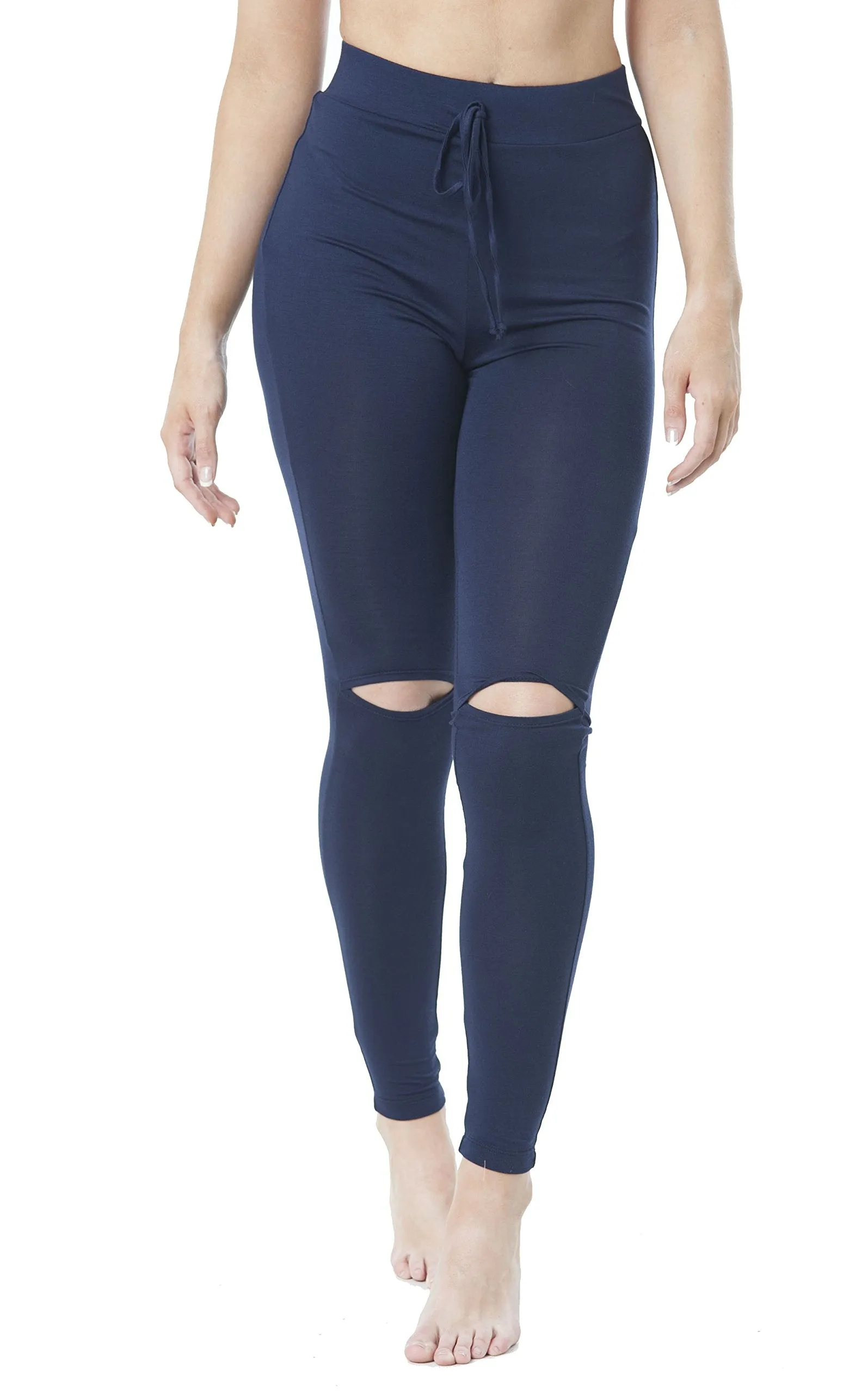 Drawstring Spandex Stretchy Fitted Long Pants Leggings