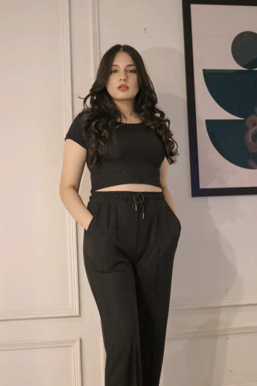 DROP NEEDLE BLACK CO ORD SET