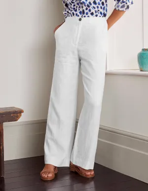 Eldon Linen Trousers-White