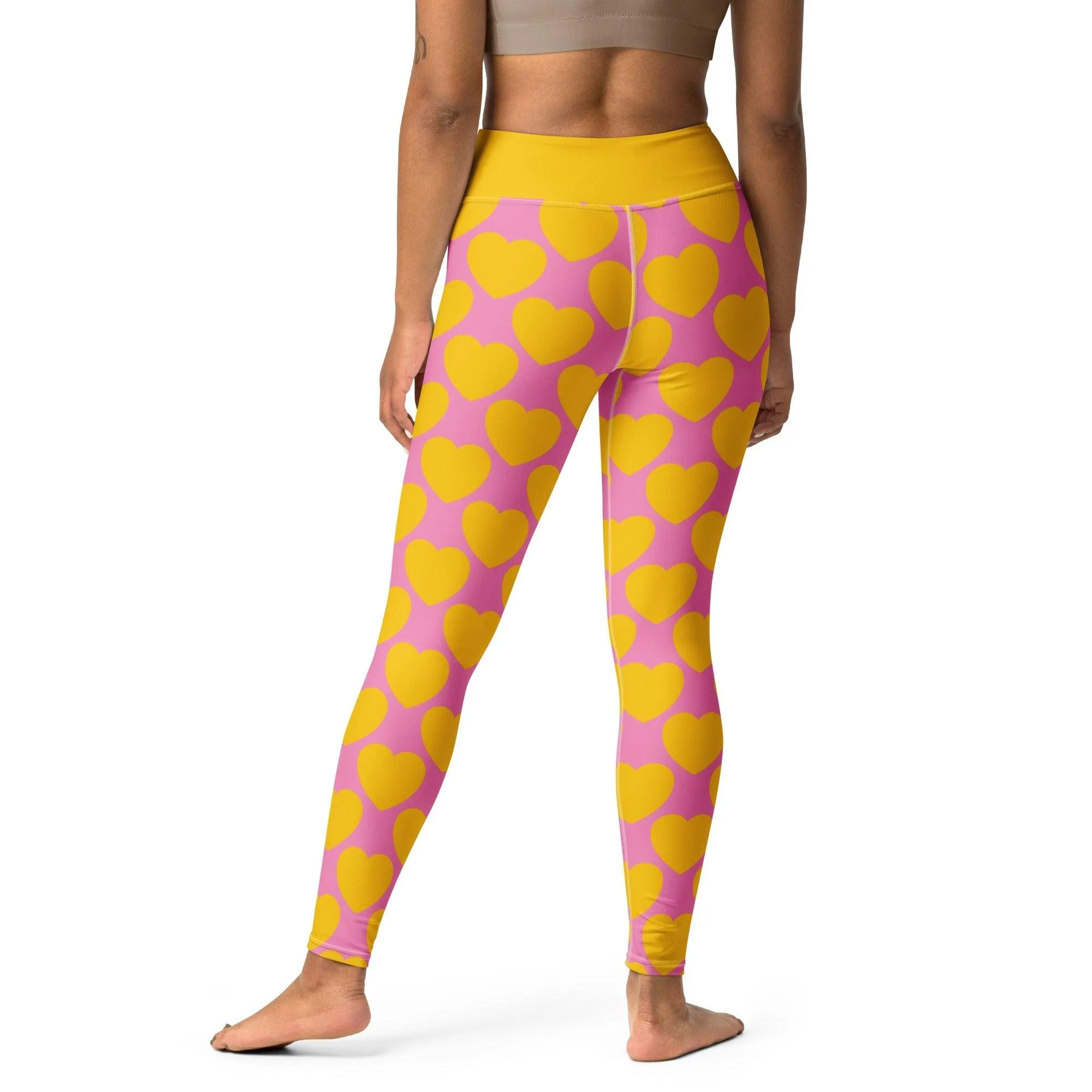 ELLIE LOVE yellow pink -2- Yoga Leggings