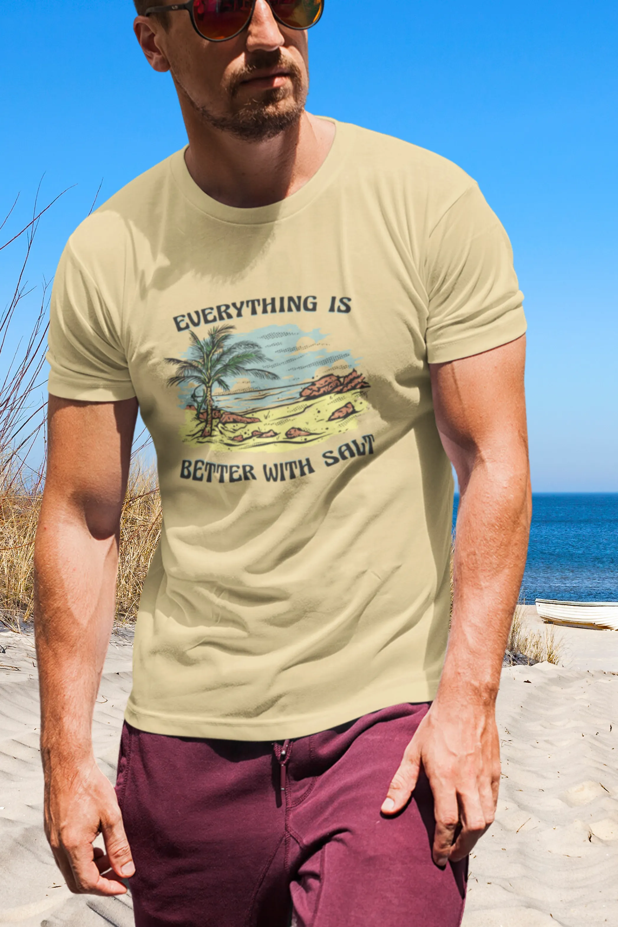 Everything is Better With Salt Printed T-shirt for men