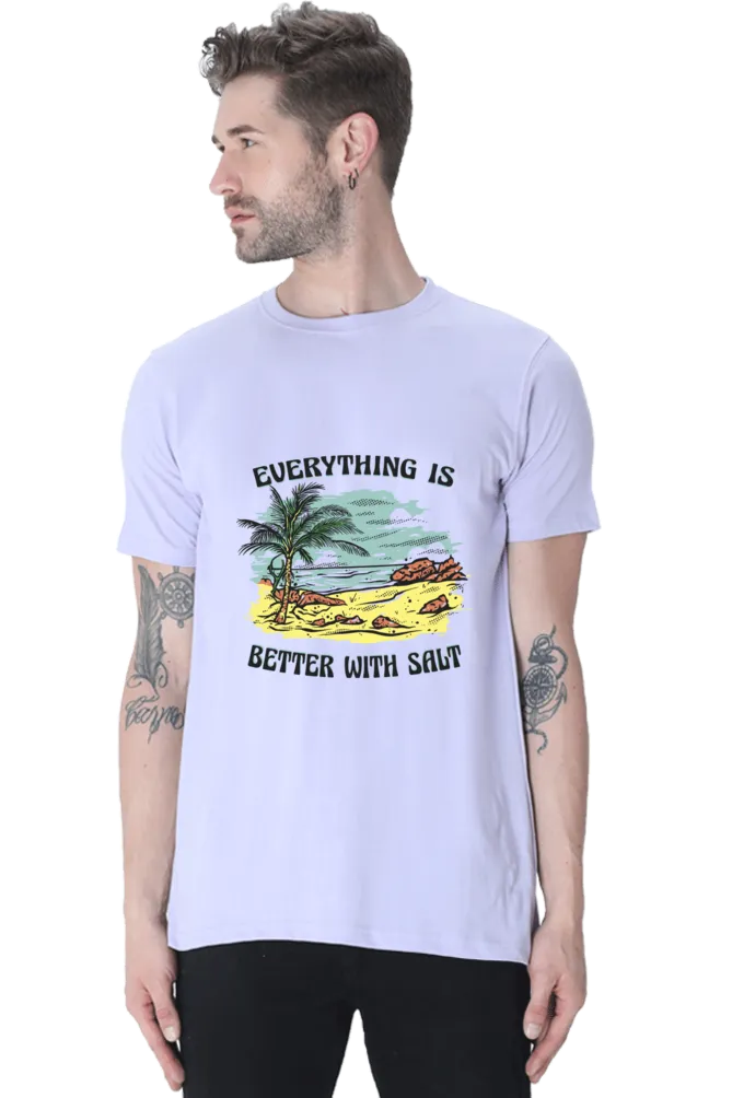 Everything is Better With Salt Printed T-shirt for men