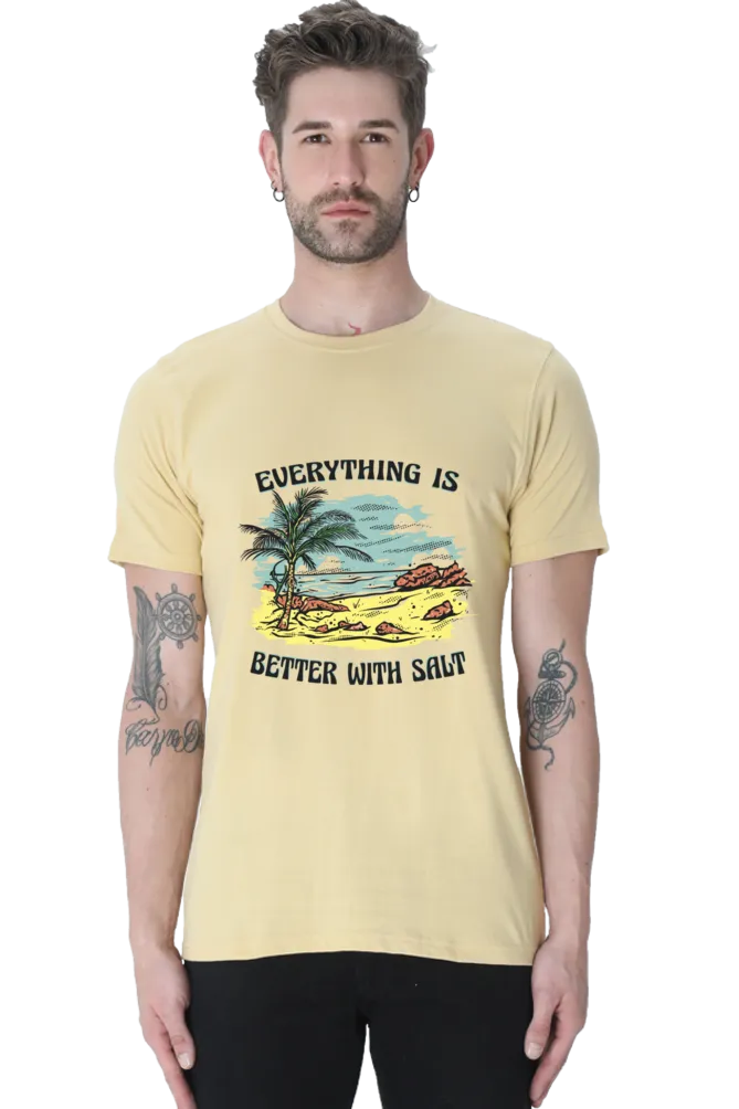 Everything is Better With Salt Printed T-shirt for men