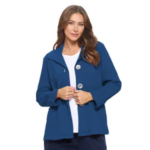 Focus Fashion Cotton Cord Jacket in Slate Blue - ST-408-SLT