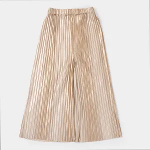 Girls Satin Styling Trouser - Golden