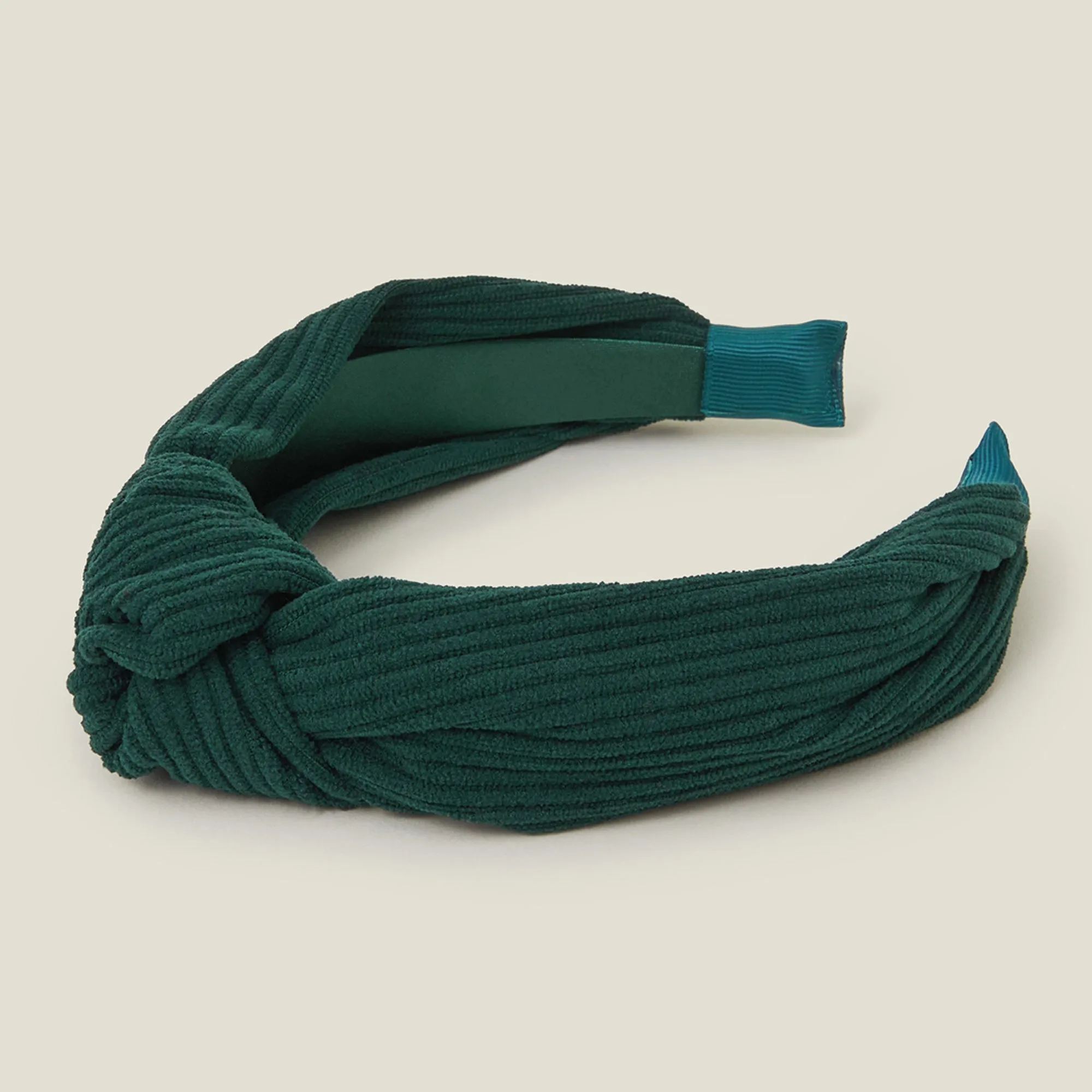 Green Corduroy Knot Headband