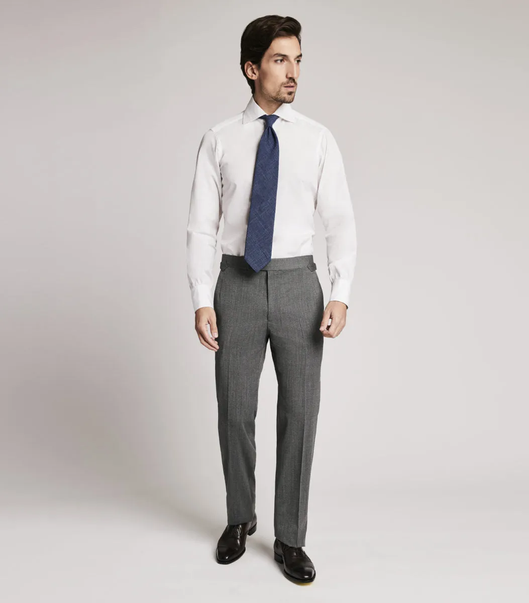 Grey Wool Twill Trouser