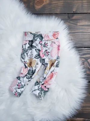 Grow with Me Vintage Floral Leggings for girls