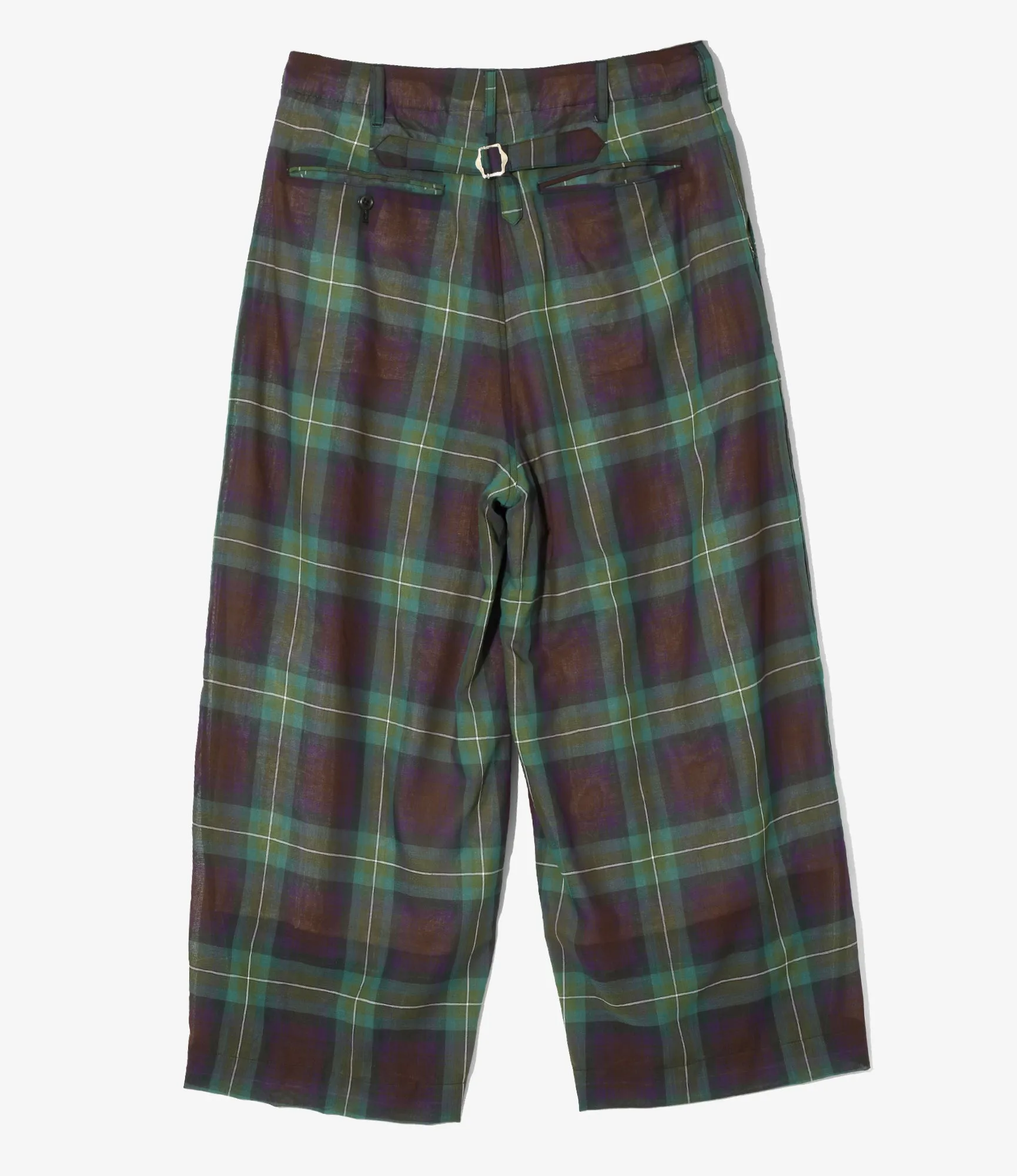 HD Military Pant – Green Plaid Boiled Wool Blend