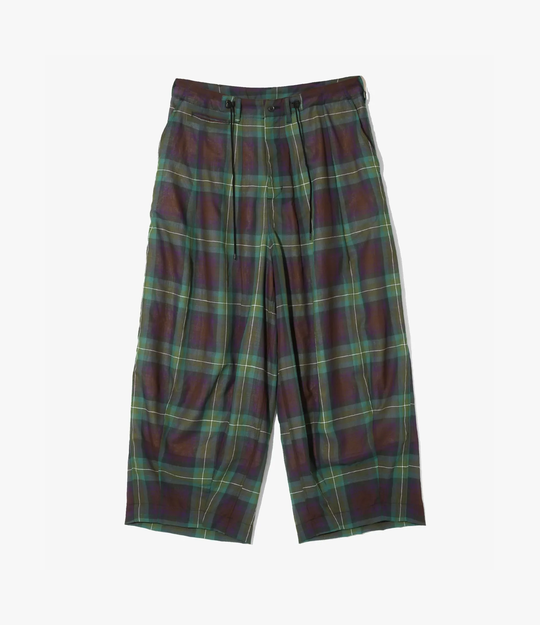 HD Military Pant – Green Plaid Boiled Wool Blend